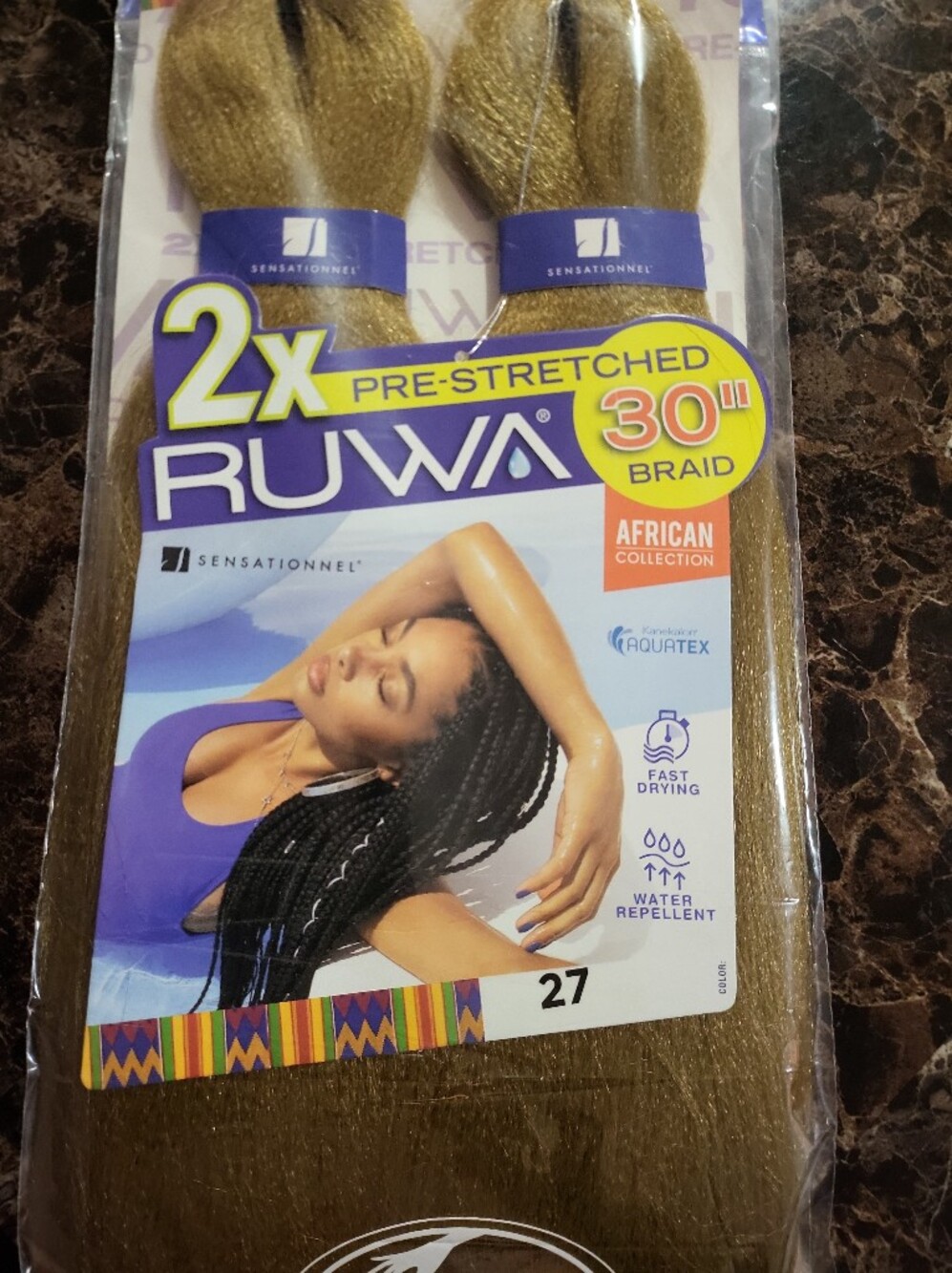 5 Packs Sensationnel RUWA Pre-Stretched 30" Braid - Color 27 (Honey Blonde)